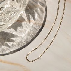 Our Dainty Mariner Chain Necklace is an absolute necessity for your jewelry collection. Its texture and shine add the perfect touch for every occasion. If you’re looking for a necklace to wear every day - this is it! It looks amazing on its own and even better paired with other layering necklaces. Made of 14k solid gold, this necklace is sure to keep its shine and never trouble you with tarnishing or irritation. Get ready for compliments - you're going to love how you look & feel in your Dainty Timeless Everyday Box Chain Necklace, Timeless 14k Rose Gold Chain Necklace, Everyday Timeless Box Chain Necklace, Delicate Chain 14k White Gold Necklace, White Gold Necklace With Delicate Chain For Luxury Wear, Timeless White Gold Chain Necklace For Gift, Timeless White Gold Chain Necklace Gift, Timeless White Gold Chain Necklace As Gift, Everyday Luxury White Gold Necklace With Delicate Chain