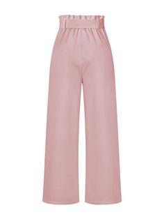 Add some flair to your wardrobe with our Iconic High Rise Pocketed Trouser Pants in blush pink. Featuring a chic bow-tie belt, these pants are perfect for any stylish occasion. Stay comfortable all day long with the high rise fit and functional pockets. Upgrade your look with a touch of playful sophistication! Size Guide: Model is 5’6” tall, and has a 32.2” bust, 26.2” waist, & 34.8” hips. She is wearing a S / US 4 / AU 8. This pants is true to size. Material: 100% Polyester . Feature: Side Pockets. High rise. Straight leg. Front zip fly. Adjustable Bow-Tie Belt. Not Lined. Care Instructions: Machine wash / Cold hand wash Elegant Loungewear Pants With Tie Waist, Chic Loungewear Pants With Tie Waist, Elegant Pink Bottoms With Elastic Waistband, Chic Pink Loungewear Pants, Elegant Pink Pants With Elastic Waistband, Chic Pink Wide Leg Loungewear Pants, Trendy Pink Wide Leg Pants For Loungewear, Chic Wide Leg Pants With Paperbag Tie Waist, Pink High Waist Wide Leg Pants For Loungewear