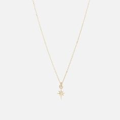 Itty Bitty Charm Necklace, Star - At Present Delicate Star-shaped Yellow Gold Necklace, Delicate Yellow Gold Star Necklace, Delicate 14k Gold Star Necklace, Yellow Gold Everyday Charm Necklace With Star Charm, Everyday Yellow Gold Charm Necklace With Star, Everyday Yellow Gold Necklace With Star Charm, Celestial Yellow Gold Charm Necklaces With Star Charm, Dainty Star Charm Necklace For Everyday, Celestial Yellow Gold Charm Necklace With Star Charm