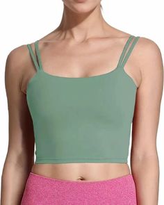 Green Seamless Activewear For Sports, Gym Sports Bra With Seamless 4-way Stretch, Green Seamless Supportive Activewear, Green Seamless Activewear With Medium Support, Green 4-way Stretch Go-dry Sports Bra, Green Compression Sports Bra For Pilates, Green Seamless Stretch Sports Bra, Green Seamless Tank Top Sportswear, Green Seamless Functional Tank Top