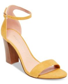 Bella Two-Piece Block Heel Sandals | macys.com Posh Style, Minimalist Shoes, Block Heel Sandals, Flip Flop Shoes, Madden Girl, Pump Sandals, Dress Sandals, Block Heels Sandal, Heel Sandals