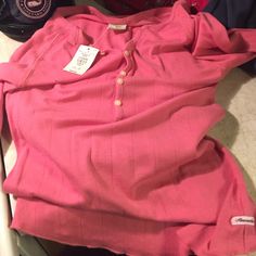 Size Large Casual Tops For Daywear In Fall, Pink Winter Tops For Daywear, Pink Tops For Winter Daywear, Pink Winter Daywear Tops, Pink Casual Winter Shirt, Casual Pink Tops For Daywear, Pink Casual Blouse For Loungewear, Pink Long Sleeve Top For Daywear, Pink Long Sleeve