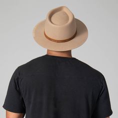 This luxurious Black Label Wool Felt Fedora is crafted with fine wool felt and features a distressed leather band adorned with tonal X stitching for a subtle, tasteful finish. With a 2.75" brim, this classic fedora in a tan hue adds sophistication and elegance to any outfit. Features: Color: TanMaterials: 100% WoolSize: 59cmBrim Size: 2.75" Classic Leather Felt Hat With Curved Brim, Classic Leather Felt Hat With Short Brim, Fitted Leather Felt Hat With Short Brim, Leather Curved Brim Felt Hat For Fall, Leather Felt Hat With Curved Brim For Fall, Beige Leather Hats With Curved Brim, Classic Leather Fedora With Flat Crown, Leather Fedora Felt Hat For Fall, Leather Fedora For Fall