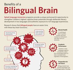 the benefits of bilingual language in children's learning and development, including brain functions