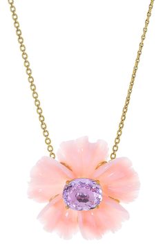 IRENE NEUWIRTH JEWELRY-Opal Kunzite Flower Necklace-YELLOW GOLD Irene Neuwirth Jewelry, Jewelry Opal, Gold Outfit, Irene Neuwirth, Professional Jewelry, Fine Jewels, I Love Jewelry, Pink Opal, Luxury Clothing