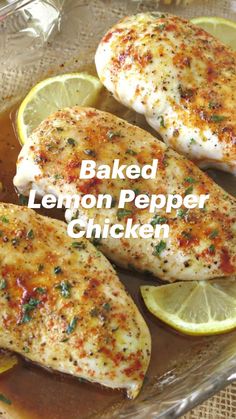 lemon pepper chicken is shown on a plate