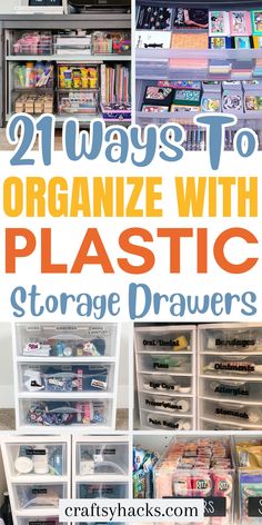 two ways to organize with plastic storage drawers