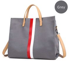 Canvas Ladies Work Bag Women Tote Hand Bag Shoulder Bag for Women Fashion Lady Shopping Canvas Stripe Tote Bags Female Handbags 【NOTES】1. 1 inch = 2.54 cm, 1cm = 0.39 inch.2. There might be slightly difference in color, because of the computer monitor settings.3. Due to the difference in the measurement method, please allow 1-3 cm in size deviation. Gray Top Handle Travel Bag, Gray Top Handle Bags For Travel, Gray Tote Shoulder Bag For School, Gray Shopping Bag With Top Carry Handle, Gray Bags With Leather Handles For Shopping, Office Canvas Bag With Top Handle, Gray Rectangular Shopping Bag, Gray Rectangular Shopping Bags, Gray Tote Bag For Shopping