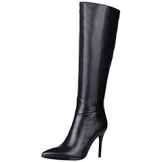 PRICES MAY VARY. Heel height approximately 9.5cm(3.54"),Shaft height approx 39cm(15.35"),Boots opening approx 36cm(14.17"). Faux fur lining for winter and smooth side zipper closure. Boots vamp material is genuine leather, the boots shaft material is synthetic SIZE:shoes are US 5-11,standard US size,wide feet customer could chosen a half size up. Free size change service.US warehouse,Return Guarantee. High Heel Dress Boots, Dance Style, Leather Knee Boots, Leather Knee High Boots, Heels Dress, Daily Walk, Dress Boots, Dreamy Dress, Dance Fashion