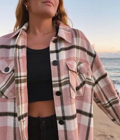 pink checker shirt jacket oversized checked shacket spring fashion coats pink and white wool blend shackets jacket for sale #fashionclothes #fashionjacket #fashiontrends #shackets #shirt #jacket #checked