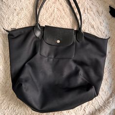 Selling Both Of The Bags Together Le Pilage, Longchamp Bags, 2 For 1, Large Shoulder Bags, Womens Tote Bags, Black And Brown, Shoulder Bag, Women Shopping, Black