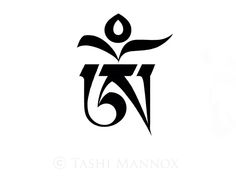 the logo for tashi manox's yoga studio, which is located in india