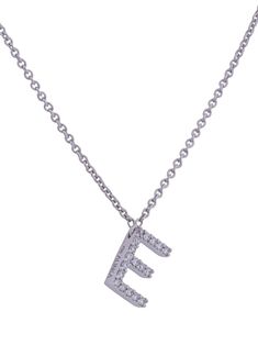 Working exclusively with 18kt gold and diamonds, fine jewellery designer, Alina Barlow, matches exceptional craftsmanship with a contemporary, cool oeuvre with her ALINKA label. ALINKA ID’s collection of elegant initials are memorable pieces to be cherished. Perfect for gifts, this 18kt white gold ALINKA ID diamond necklace from ALINKA features a delicate chain, a spring-ring fastening, an adjustable fit, a princess length and a letter E initial engraved logo pendant embellished with sparkling p E Initial, Jewellery Designer, Letter E, White Gold Necklaces, Gold Necklace Women, Delicate Chain, Engraved Logo, Fine Jewelry Designers, A Letter