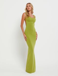 MORANA DRESS - GREEN : PASTEL GREEN | Tiger Mist Backless Long Dress, Green Pastel, Club Party Dresses, Tiger Mist, Confident Woman, Club Party, Pastel Green, Knitting Materials, British Indian