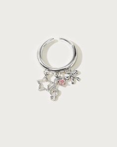 Bling Bling Melody Charm Ring | En Route Jewelry | En Route Jewelry En Route Jewelry, Nota Musical, Celestial Magic, Charm Ring, Pink Gem, Music Note, Charm Rings, Bling Rings, Cz Stone