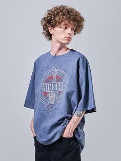 This is a casual and comfortable t-shirt by OTHERFITS that is made out of high quality and sturdy material. With distinctive mood of the design and comfortable wear, you can style it for your casual daily outfit.- Soft and sturdy cotton 100% fabric- Graphic artwork print on the front- Trendy and casual comfortable mood Blue Washed Relaxed Fit T-shirt, Washed Blue Cotton T-shirt With Relaxed Fit, Washed Blue Graphic Print T-shirt, Relaxed Fit, Casual Washed Blue Relaxed Fit T-shirt, Washed Blue Graphic Tee For Streetwear, Washed Blue Graphic Tee With Screen Print, Washed Blue Cotton T-shirt For Streetwear, Washed Blue Graphic Print Top For Streetwear, Relaxed Fit Washed Blue T-shirt With Short Sleeves