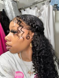 #curlyhairstyle #wiginstall #wigsforblackwomen #wigstyling Wig Install With Braids, Curly Wig Install, Curly Weave, Wig Install, Curly Weaves, Women's Wigs, Curly Wig, Curly Wigs, Wigs For Black Women