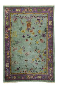 Early 20th Century Antique Chinese Art Deco Rug - 9′1″ × 11′8″ on Chairish.com Art Deco Carpet, Chinese Art Deco, Chinese Rug, Art Deco Rugs, Deco Rug, Art Deco Rug, Fine Rugs, Traditional Rug, Antique Art Deco