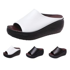 PRICES MAY VARY. 💘👞【 Comfortable Walking Wedge Sandals for Women 】 Fashion womens slides sandals are designed in a sport trendy style. Womens slides sandals open toe design upper is made of vegan leather. Premium arches thick sole materials brings comfiest feeling in casual. 💘👞【 Orthotic Wedge Sandals for Women with Arch Support 】 Womens slider sandals are must haves and reduces back and heel. Orthotic sandals for women will improve your gait and lessen foot issues like plantar fasciitis. 💘 Arch Support Inserts, Orthopedic Sandals, Womens Slides Sandals, Slider Sandals, Slides For Women, Platform Slides, Womens Slides, Slides Sandals, Leather Sandals Women