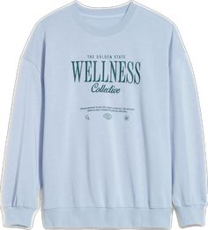 Oversized Blue Comfortable Sweatshirt, Blue Letter Print Sweatshirt For Leisure, Blue Oversized Leisure Top, Blue Crew Neck Sweatshirt For Leisure, Oversized Blue Tops For Leisure, Oversized Blue Top For Leisure, Oversized Comfortable Sweatshirt With Graphic Print, Trendy Blue Sweatshirt For Leisure, Trendy Blue Sweatshirt With Slogan