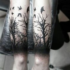 Tree Sleeve Tattoo, Tree Sleeve, Majestic Tree, Tree Tattoos, Gothic Tattoo, Wonders Of Nature, Tattoo Black, Owl Tattoo, Nature Themed