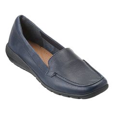 Dress Shoes - Easy Spirit Casual Slip On Shoes, Easy Spirit Shoes, Spirit Shoes, Most Comfortable Shoes, Easy Spirit, Comfortable Flats, Liner Socks, Navy Leather, Casual Flats