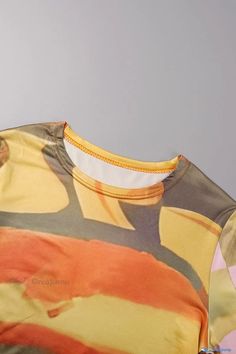 OrcaJump - Mustard Colored Casual Printed Basic O Neck Tops Everyday Style, Olivia Mark, Everyday Fashion, Sleeve Styles, Print Design, Milk, Sleeve Length, Elastic, Yellow