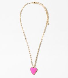 16” +3” extender - the prettiest pink enamel heart with rectangle chain Pink Chain Necklace For Valentine's Day Gift, Trendy Heart Pendant Jewelry With Heart Print, Pink Heart Necklace With Adjustable Chain, Pink Cable Chain Jewelry Gift, Pink Beaded Chain Necklace As Gift, Trendy Pink Chain Necklace With Adjustable Chain, Trendy Pink Necklaces For Everyday, Trendy Pink Necklace For Everyday, Pink Heart Pendant Necklace With Adjustable Chain