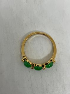 Vintage Lucky Green Nephrite Jade ring Large green nephrite jade Ornate gold finished White bronze Vintage ring, does not tarnish, NOT sterling Size 6-8 My jeweler can custom re size for a $10-$20 fee All rings are shipped free in the US in a nice gift box. Check out our over a THOUSAND great reviews Engraving is $4 per letter and is not always perfect depending on the piece. It can take a few days if the jeweler is busy. This is payable to Paypal Judithsltd@gmail.com Green Hallmarked Jewelry With Round Band, Green Jade Round Band Jewelry, Green Hallmarked Round Band Jewelry, Yellow Gold Jade Cabochon Ring, Gold Jade Emerald Ring, Gold Jade Ring With Polished Finish, Gold Jade Cabochon Rings, Gold Rings With Jade Cabochon, Lucky Green