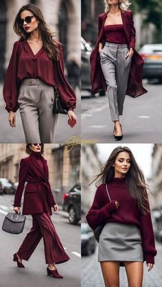 Outfit Street, Neue Outfits, Trendy Fall Outfits, Autumn Style, Trendy Fall, Business Outfit, Fashion Mistakes, Looks Chic, Grey Pants