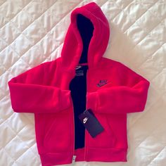 Girls Pink Fleece Jacket. Warm And Cozy. New, Never Worn, With Tag. Smoke And Pet Free Home. Pink Hooded Fleece Jacket, Hooded Pink Fleece Jacket, Nike Fleece Jacket With Fleece Lining, Sporty Pink Fleece Jacket With Fleece Lining, Pink Fleece Hooded Jacket With Long Sleeves, Nike Pink Long Sleeve Outerwear, Pink Long Sleeve Fleece Hooded Jacket, Cozy Pink Hooded Fleece Jacket, Sporty Pink Hooded Fleece Jacket