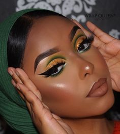 Face Charts, Make Up Tutorials, Brown Skin Makeup, Green Makeup