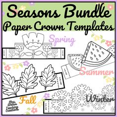 seasons bundle paper crown templates