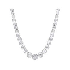 You'll love the elegant, yet eye-catching design of this beautiful Stella Grace sterling silver lab-created moissanite semi-tennis necklace. Click on this JEWELRY & WATCHES GUIDE to learn about fit, styles, materials and more! You'll love the elegant, yet eye-catching design of this beautiful Stella Grace sterling silver lab-created moissanite semi-tennis necklace. Click on this JEWELRY & WATCHES GUIDE to learn about fit, styles, materials and more! FEATURES Chain length: 17 in. Chain type: cabl Silver Moissanite Tennis Necklace, Classic Tennis Necklace In Moissanite, Moissanite Tennis Necklace With Single Cut Diamonds, Classic Moissanite Tennis Necklace With Diamonds, Classic Cubic Zirconia Tennis Necklace With Bezel Setting, Classic Bezel Set Tennis Necklace For Anniversary, Classic Tennis Necklace With Bezel Setting For Anniversary, Classic Bezel Set Round Tennis Necklace, Classic Tennis Necklace With Bezel Setting