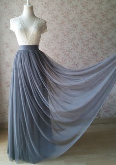 WEDDING TULLE SKIRT GRAY, High Waisted Tulle Skirts, Gray Tulle Skirt, Floor Length Bridesmaid Tulle Skirt, White Tulle Skirt, Plus Size, CUSTOM Available * We offer 5 skirt lengths, Please add the skirt length in the note for your order. Regular Maxi: 42 in Waist to Hem P... Bridesmaid Maxi Skirt, Tulle Skirt Plus Size, Bridesmaid Skirt, Bridesmaid Tulle, Kenza Zouiten, Wedding Tulle, Grey Maxi Skirts, Tule Rok, Bridesmaid Skirts