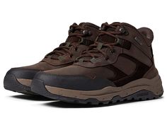 Rockport XCS Pathway Waterproof Mid Boot - Men's Shoes : Java : Step out for outdoor adventure trip with exceptional comfort and style that you get in these Rockport XCS Pathway Waterproof Mid Boots. Leather upper. Removable molded PU and EVA footbed offers elevated comfort. Lightly padded footbed with truTECH sports technology helps provide shock absorbing heel cushioning. Strobel construction gives these boots forefoot flexibility. Hydro-Shield waterproof provides a seam-sealed waterproof cons Gore-tex Waterproof Boots With Cushioned Footbed For Walking, Waterproof Gore-tex Boots With Cushioned Footbed For Walking, Functional Boots With Cushioned Footbed For Outdoor Activities, Gore-tex Waterproof Boots With Cushioned Footbed For Sports, Functional Outdoor Boots With Cushioned Footbed, Weatherproof Leather Walking Shoes For Sports, Weatherproof Leather Walking Shoes, Synthetic Hiking Boots With Reinforced Toe For Sports, Sporty Waterproof Gore-tex Boots With Cushioned Footbed