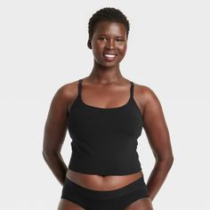 Give your everyday intimates a comfy upgrade with this Cotton Stretch Crop Cami Bralette from Auden™. This crop cami bralette is made of cotton jersey fabric with added spandex for a flexible fit that moves with you, while opaque lining provides extra coverage. The adjustable straps help you find the right fit, and unlined, wireless cups round out the design for support that maintains a natural, comfortable shape. Plus, removable padding provides a customized coverage. Auden™: Comfort true to ev Medium Support Camisole With Built-in Bra, Solid Camisole With Built-in Bra For Loungewear, Medium Support Camisole Tank Top With Built-in Bra, Camisole With Built-in Bra For Loungewear, Medium Support Cami Sports Bra With Built-in Bra, Stretch Camisole Nursing Bra With Built-in Bra, Stretch Cotton Camisole With Built-in Bra, Everyday Fitted Cotton Bra, Black Tank Top With Built-in Bra For Loungewear