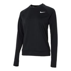 (WMNS) Nike Casual Sports Long Sleeves Round Neck Black Hoodie CU3271-010 (Women's/Joggers) Nike Clothes Women, Nike Women Outfits, Nike Hoodies, Husband Clothes, Women's Joggers, Nike Clothes, Nike Casual, Basketball Season, Athletic Clothes