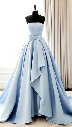 Dress Blue Long, Blue Long Prom Dress, Satin Long Prom Dress, Prom Dress Blue, Long Formal Dress, Long Evening Dress, Blue Satin, Long Prom Dress, Dress Blue