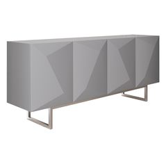 the sideboard is designed to look like an abstract geometric design