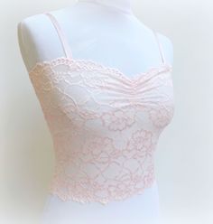 Chica Punk, Baby Pink Top, Floral Lace Tank Top, Lace Tube Top, Jewel Dress, Pink Lace Tops, Low Cut Dresses, Pink Lace Bralette, Floral Lace Tops