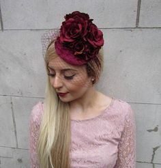 ** If you need your item by a certain date please let me know. **Beautiful vintage style fascinatorThis fascinator is stunning. Perfect for adding vintage style to your hair - suitable for any occasion.Featuring artificial burgundy flowers and burgundy short birdcage veil on a burgundy velvet base. Available with concealed crocodile hair clips, a 0.5cm wide burgundy ribbon covered headband (pictured) which also comes with a comb underneath or hat elastic in black or white.Brand new. The base mea Burgundy Ribbon, Burgundy Shorts, Flower Fascinator, Birdcage Veil, Burgundy Flowers, Pillbox Hat, Burgundy Velvet, Burgundy Wine, Beautiful Hats