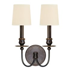 Hudson Valley - 8212-OB - Two Light Wall Sconce - Cohasset - Old Bronze Colonial Chandelier, Candle Cups, Arm Chandelier, Spanish Colonial, Wall Candles, Hudson Valley Lighting, Light Wall, Hudson Valley, Bronze Finish