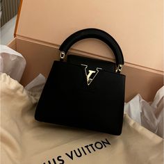 Louis Vuitton Mini Capucines Bag. Comes With The Dust Bag And Scrap. Please Reach Out If Any Questions Or In Need Of More Photos:) Capucines Louis Vuitton, Louis Vuitton Capucines Mini, Capucines Mini, Louis Vuitton Mini, Louis Vuitton Capucines, Bags Louis Vuitton, Louis Vuitton Black, Louis Vuitton Bags, Mini Bag