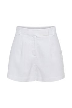 Easy breezyIntroducing the MASSIMA Linen Shorts, a versatile and chic addition to your summer wardrobe. These shorts boast a high-waisted design, accentuating your figure while providing a flattering silhouette. With a waistband and internal fly, button, and trouser hook closure, they ensure a secure and comfortable fit. Lined for added comfort and quality, they offer a smooth and luxurious feel against the skin. Featuring a wide leg, they add a touch of sophistication to your look while allowing for ease of movement. Perfect for warm-weather styling, the Massima Linen Shorts are ideal for pairing with your favourite tops and sandals for a stylish and effortless ensemble. Bermuda Bottoms With Built-in Shorts For Daywear, Daywear Bottoms With Built-in Shorts, Chic Linen High-waisted Shorts, Fitted Shorts With Short Inseam For Daywear, Chic White Bermuda Shorts For Day Out, Chic Linen Bottoms With Short Inseam, Chic Bermuda Shorts With Short Inseam, High Waist White Bermuda Shorts For Summer, Chic Bermuda Shorts With Short Inseam And Belt Loops