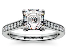 Asscher Tulip Pave Diamond Engagement Ring in Platinum  http://www.brilliance.com/engagement-rings/tulip-pave-diamond-ring-platinum-1/4-ctw 14k White Gold Diamond Ring With Asscher Cut, 14k White Gold Diamond Ring, Asscher Cut, Diamond White, Asscher Cut Diamond Ring In 14k White Gold, White Diamond Ring Vvs Clarity Asscher Cut, Promise Diamond Ring With Channel Set In Diamond White, Classic Emerald Cut Ring With Pave Setting, Channel Set Asscher Cut Cubic Zirconia Diamond Ring, White Diamond Ring With Asscher Cut, Classic Platinum Diamond Ring With Channel Set