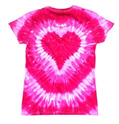 Pretty pink tie dye heart design. Great for Valentines Day or any time of the year. Very soft 100% ring spun cotton tee. Medium weight. The ladies t-shirts run small. I suggest going up one size from what you usually wear. SizeBustShirt LengthSleeve Length Small34 in. (86 cm)23 in. (58 cm) 6 in. (15 cm) Medium36 in. (91 cm) 23 1/2 in. (60 cm)6 1/2 in. (17 cm) Large38 in. (97 cm)25 1/2 in. (60 cm)6 1/2 in. (17 cm) X-Large42 in. (107 cm)26 in. (66 cm)6 1/2 in. (17 cm) I use professional quality lo Pink Heart Print T-shirt For Summer, Pink Heart Shaped T-shirt For Summer, Pink Heart-shaped T-shirt For Summer, Pink Valentine's Day Graphic Tee, Pink Heart Print T-shirt For Valentine's Day, Pink Crew Neck T-shirt For Valentine's Day, Hand Dyed Pink Cotton T-shirt, Casual Pink T-shirt For Valentine's Day, Design Valentines Day