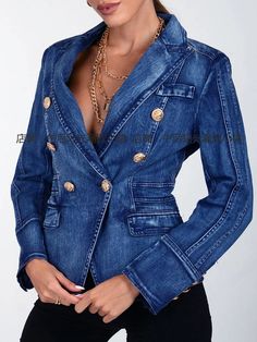 SKU:1005006238950005 Decoration: Button Thickness: STANDARD Material: Polyester Pattern Type: Solid Sleeve Length(cm): Full Outerwear Type: JACKETS Gender: Female / Adult Clothing Length: Regular Collar: V-Neck Closure Type: Double Buttoned Sleeve Style: Regular Size: S / M / L / XL / 2XL Clothing placket: Double buttoned Color : Blue Sleeve length: Long Sleeve S Size Bust94cm Length62cm / Shoulder43cmM Size: Bust98cm Length63cm / Shoulder44cmL Size: Bust104cm Length64cm / Shoulder45cmXLSize: Bust108cm Length65cm / Shoulder46cm2XL Size:Bust110cm Length66cm / Shoulder47cm Lady Sings The Blues, British Indian, Denim Wash, Brunei, Gender Female, Sleeve Styles, Denim Jacket, Color Blue, Adult Outfits