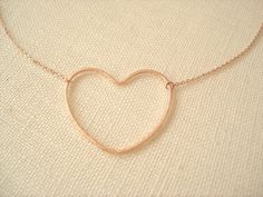 "This dainty brushed heart outline necklace is perfect gift for you and your loved one for simple everyday! Elegant simple layering necklace. * Heart charm: approx. 40 x 40mm , very smooth brushed gold, silver and rose gold plated over brass * I ship in 1- 3 days in a gift box from California, U.S.A * Chains: gold, silver or rose gold plated over brass {Custom - Extra long Chain} If you would like a longer chain (20\" to 34\"), please add this in your cart after select any necklace length. https Simple Rose Gold Heart Necklace For Everyday, Delicate Rose Gold Heart Necklace For Mother's Day, Simple Rose Gold Heart Necklace With Delicate Chain, Minimalist Rose Gold Heart Necklace For Anniversary, Dainty Rose Gold Open Heart Necklace, Delicate Necklace For Bridesmaid Gift On Valentine's Day, Minimalist Open Heart Necklace For Wedding, Simple Rose Gold Heart Pendant Necklace, Delicate Rose Gold Open Heart Necklace