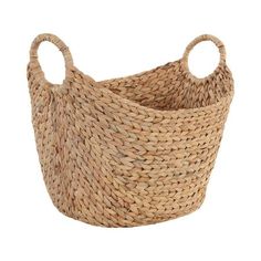 a large basket with two handles is shown